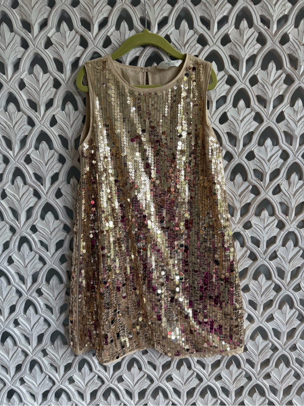 H&M Gold Sequin Party Dress, size 7